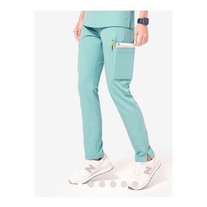 Figs Yola XS Scrub Pants - Sea Glass
